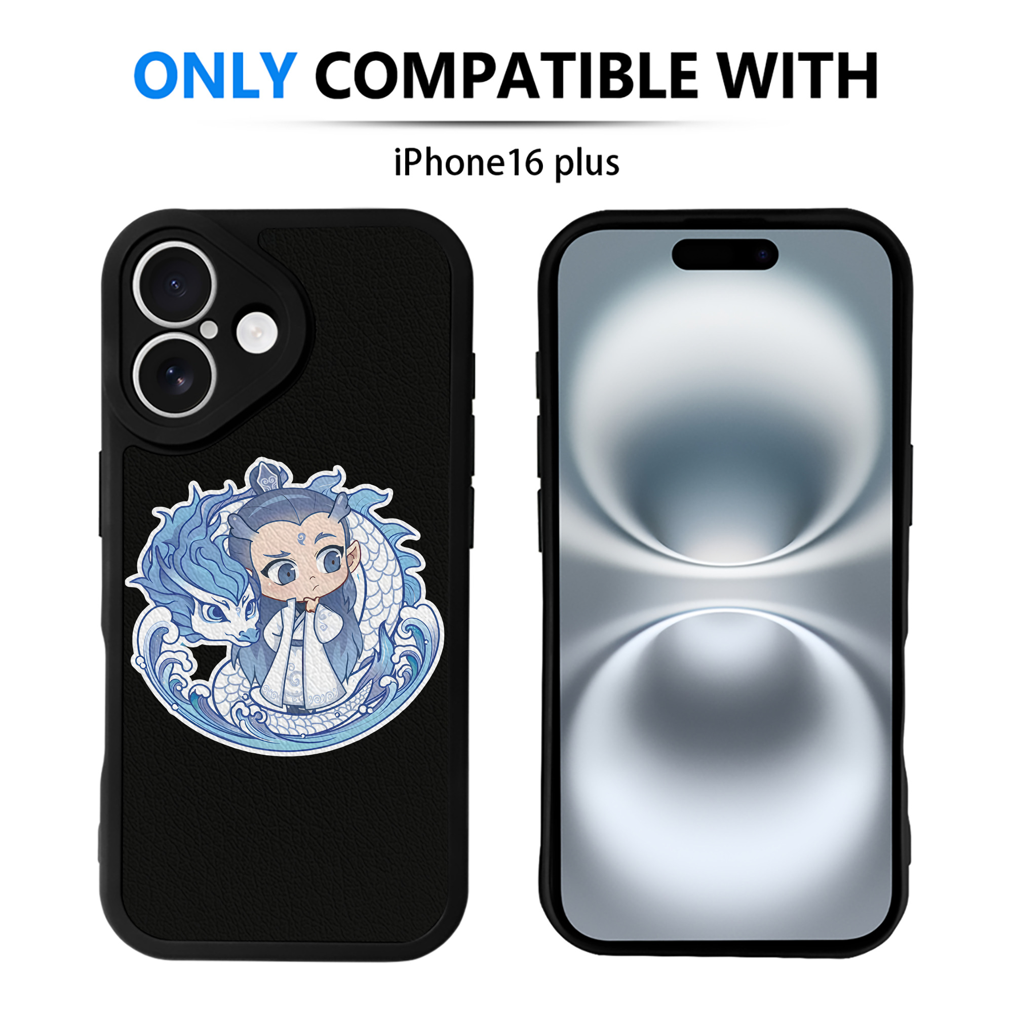 （画像用） Ne Zha 2 ナタ 魔童の大暴れ 【iPhone 16シリーズ対応】シリコンスマホケース（レザー調） 材質：シリコン